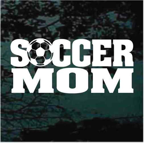 Soccer Mom Design car window decals stickers