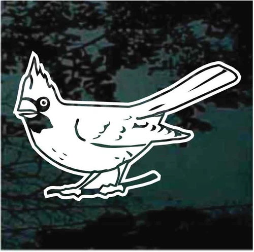 Sitting Cardinal decals stickers
