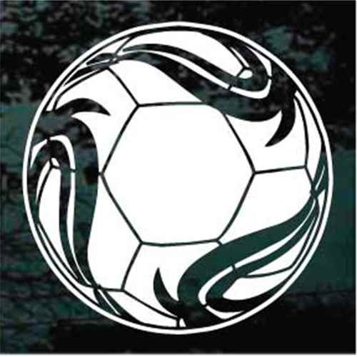 Abstract Soccer Ball Window Decals