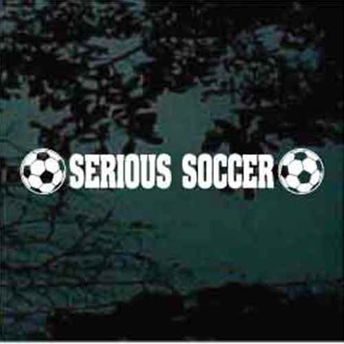 Serious Soccer With Soccer Balls car window decals stickers