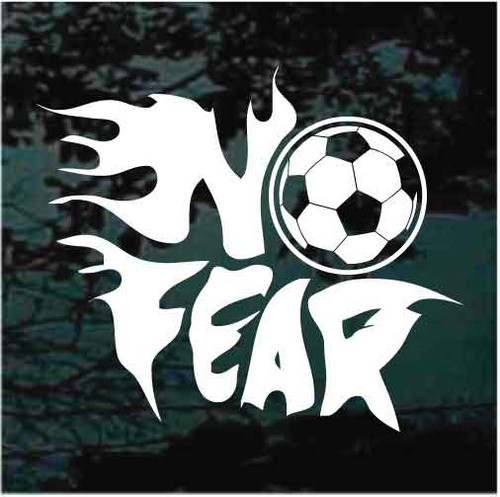 No Fear Soccer car window decals stickers