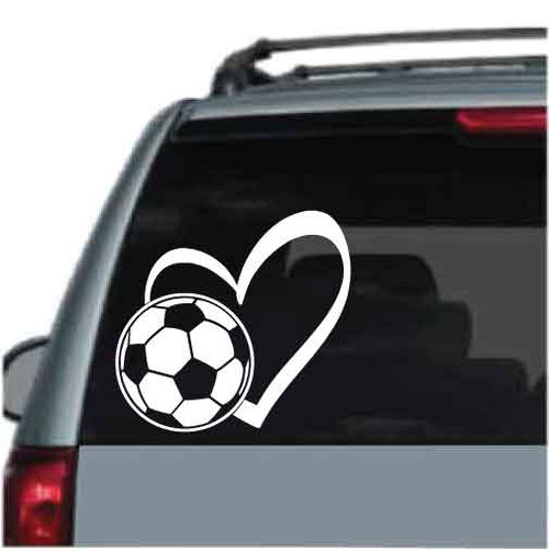 Soccer Ball Heart decals stickers