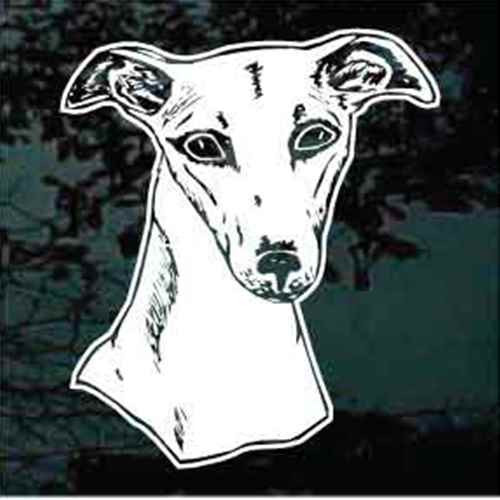 Whippet Head car window decals stickers