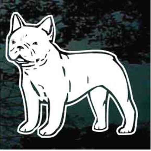 French Bulldog Standing car window decals stickers
