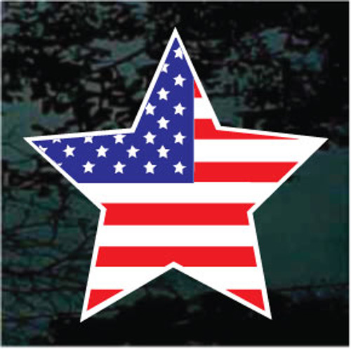 American Flag Star Window Decals