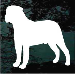 Bullmastiff Profile Silhouette car window decals stickers