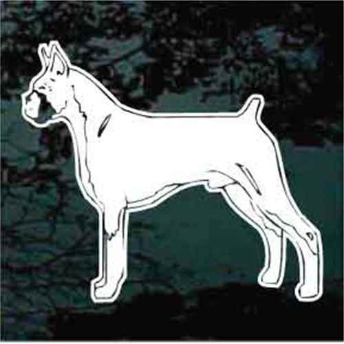 Boxer Standing car window decals stickers