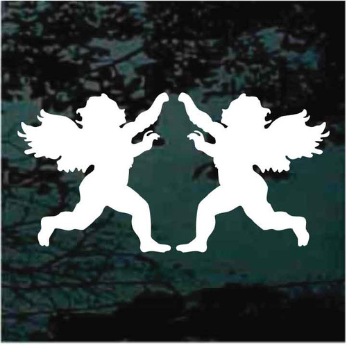 Two Cherubs Silhouette decals stickers