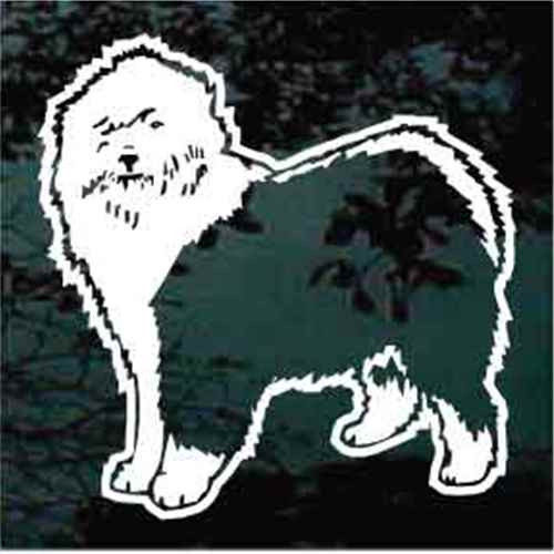 Old English Sheepdog Standing car window decals stickers