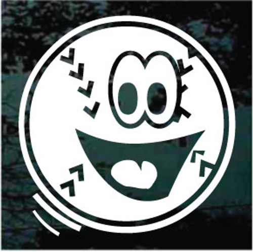 Funny Baseball Face Cartoon car window decals stickers
