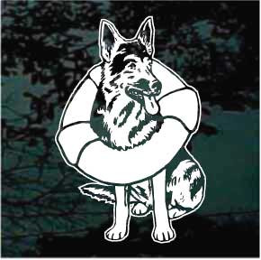 Working German Shepherd car window decals stickers