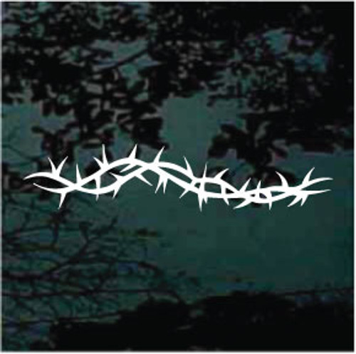 Wavy Barbed Wire car decals stickers