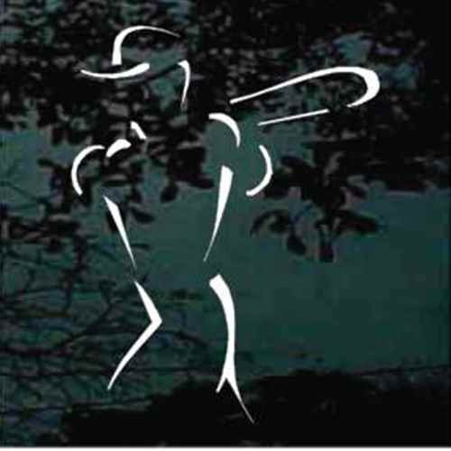 Stylized Baseball Player car window decals stickers