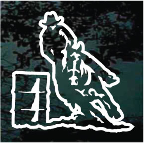 Detailed Barrel Racer car window decals stickers