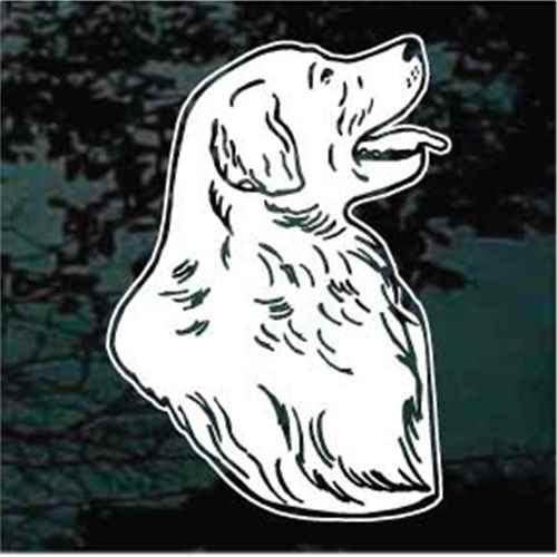 Golden Retriever Shoulder car window decals stickers