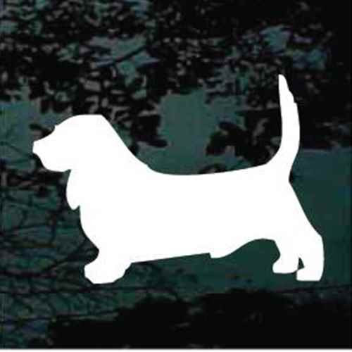 Basset Hound Silhouette car window decals stickers