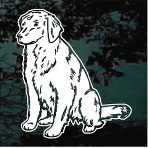 Golden Retriever Sitting car window decals stickers
