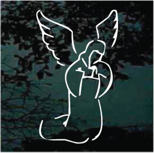 Praying Angel Outline Decals