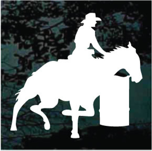 Silhouette Barrel Racer car window decals stickers