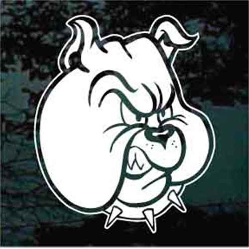 Funny Bulldog Face Window Decals