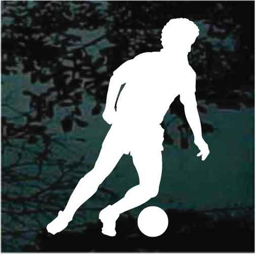 Solid Soccer Player car window decals stickers