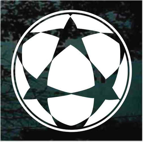 Soccer Ball With Stars decals stickers