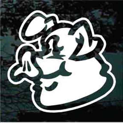 Fat Pig Face Window Decals