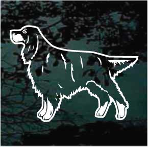 Poised Gordon Setter car window decals stickers