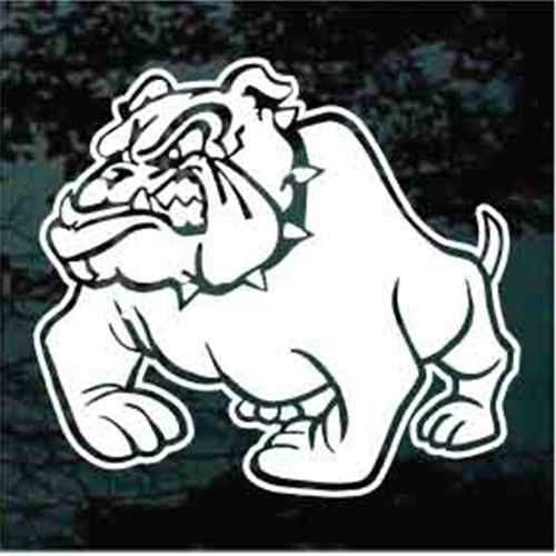 Growling Bulldog car window decals stickers