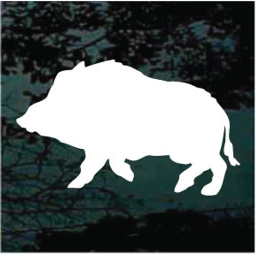 Solid Wild Boar Silhouette car window decals stickers