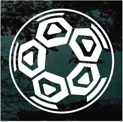 Detailed Soccer Ball car window decals stickers
