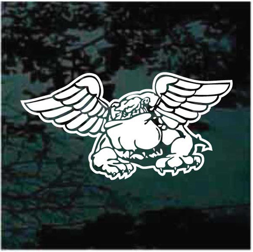 Bulldog Angel car window decals stickers