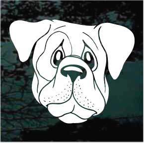 Funny Dog Face car window decals stickers