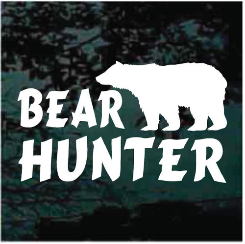 Bear Hunter car window decals stickers
