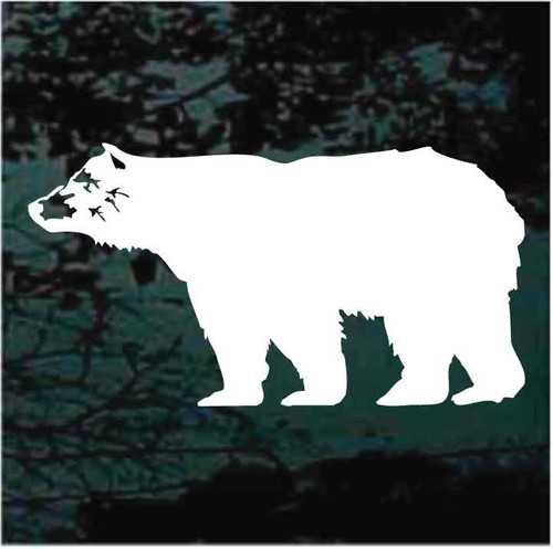 Bear Walking Silhouette decals stickers