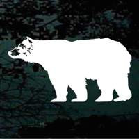Bear Walking Silhouette car window decals stickers