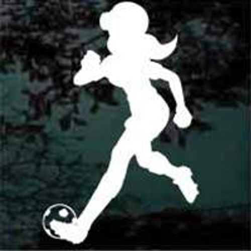 Girl's Soccer Player Decals 