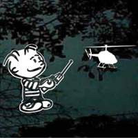 Boy Flying Remote Control Helicopter car window decals stickers