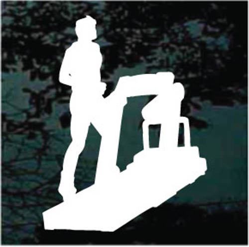 Man on Treadmill Silhouette Decals