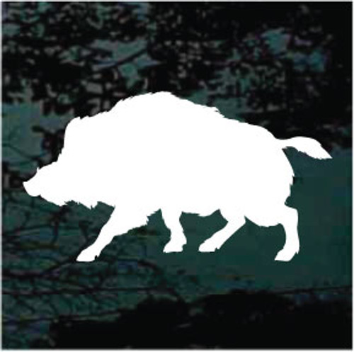 Solid Wild Boar Running car window decals stickers