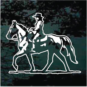 Cowgirl Gaited Horse car window decals stickers