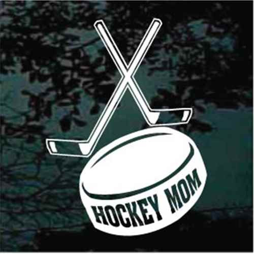 Hockey Mom Hockey Puck Decals