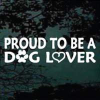 Proud To Be A Dog Lover car window decals stickers