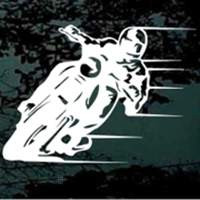 Racing Motorcycle car window decals stickers