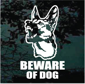 German Shepherd Beware Of Dog car window decals stickers