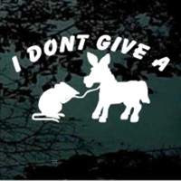 I Don't Give A Rats Ass car window decals stickers