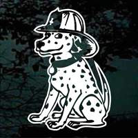 Dalmatian Fire Dog car window decals stickers