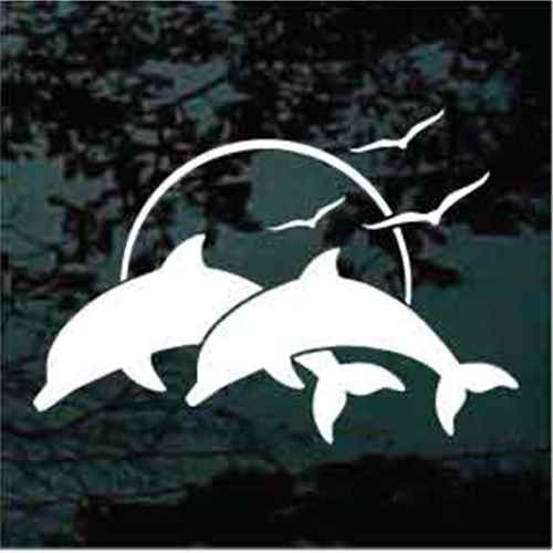 Dolphins & Seagulls Window Decals