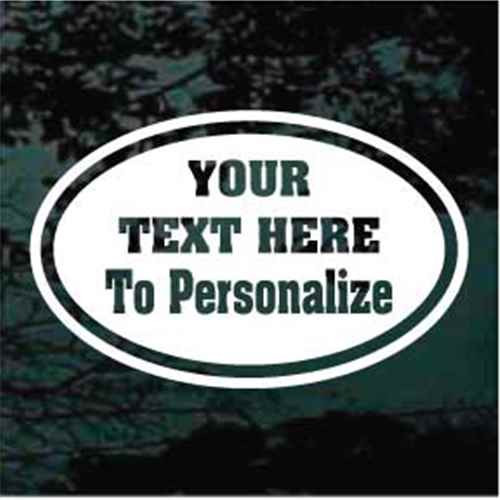 Design A Custom Oval car window decals stickers