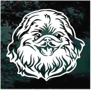 Sweet Pekingese Head car window decals stickers
